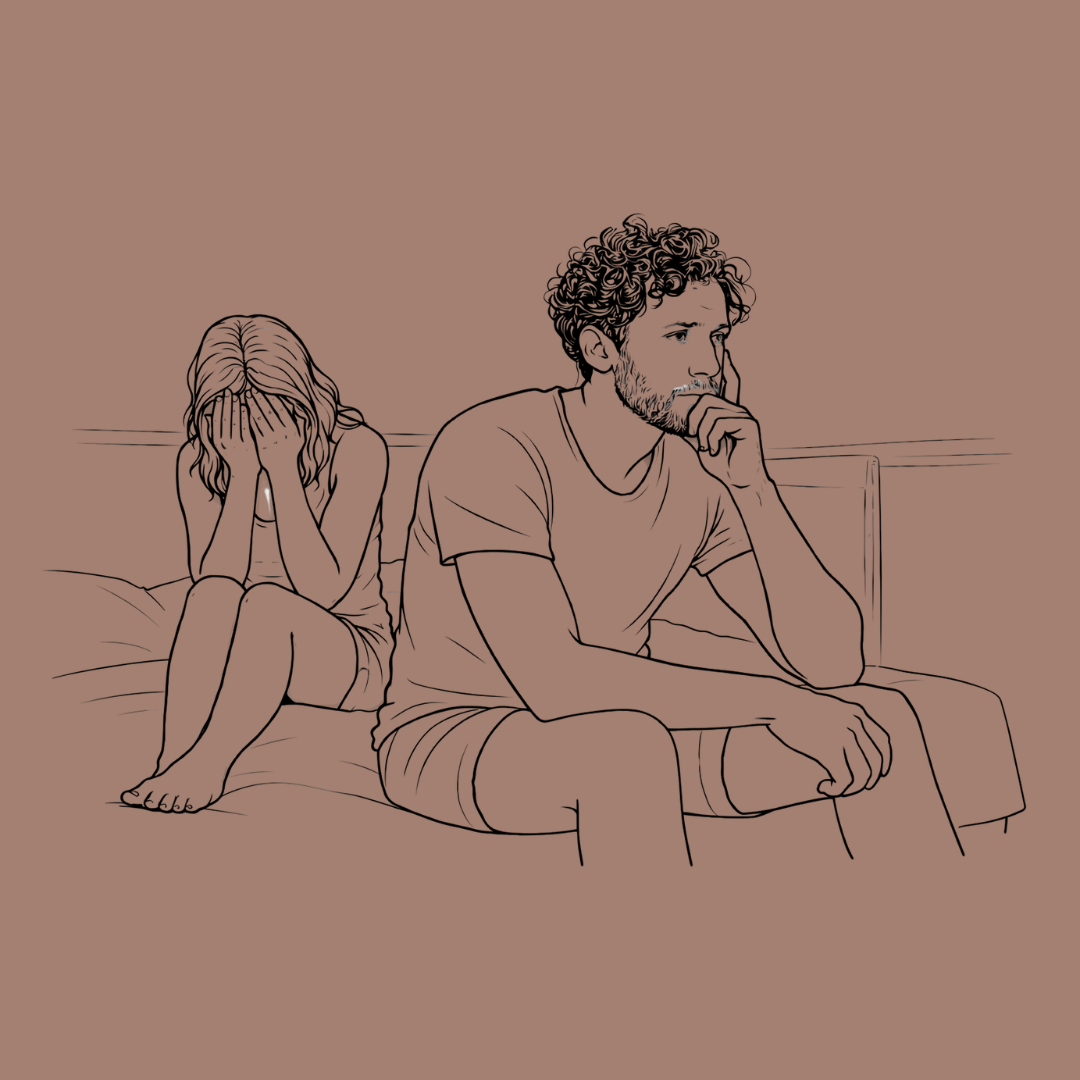 Par sidder med afstand og svære følelser, når seksualitet og intimitet er blevet vanskelig.